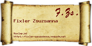 Fixler Zsuzsanna névjegykártya