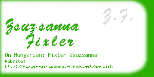 zsuzsanna fixler business card